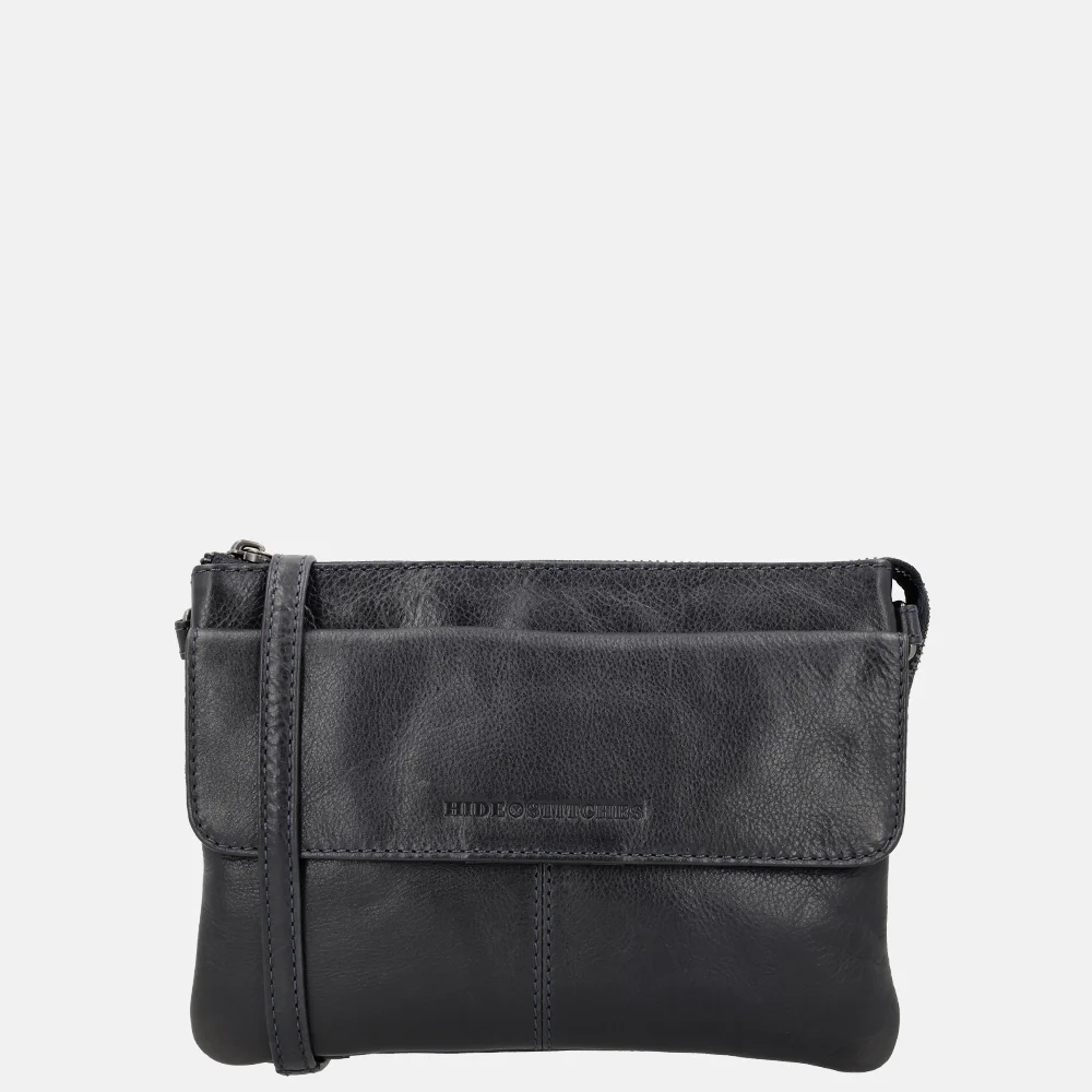 Hide & Stitches crossbody tas donkerblauw